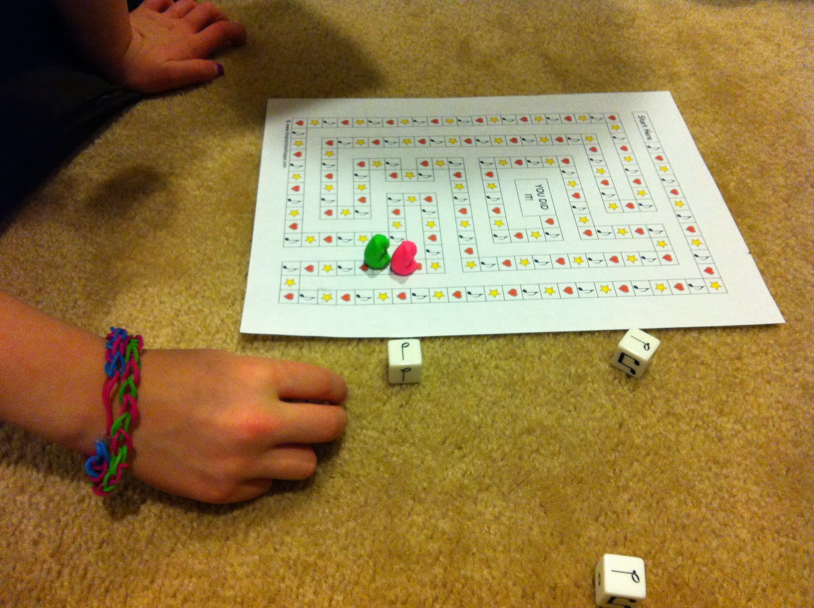 Practice Makes It Easy Music Dice Game and a Fun Chart